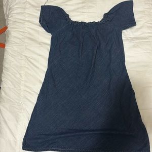 Vintage  AG Adriano Goldschmied blue denim off-the-shoulder dressblueJean